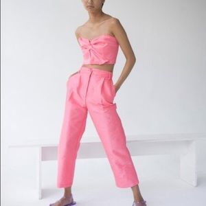 Free People Tach Clothing Clara Bow Strapless Crop Top